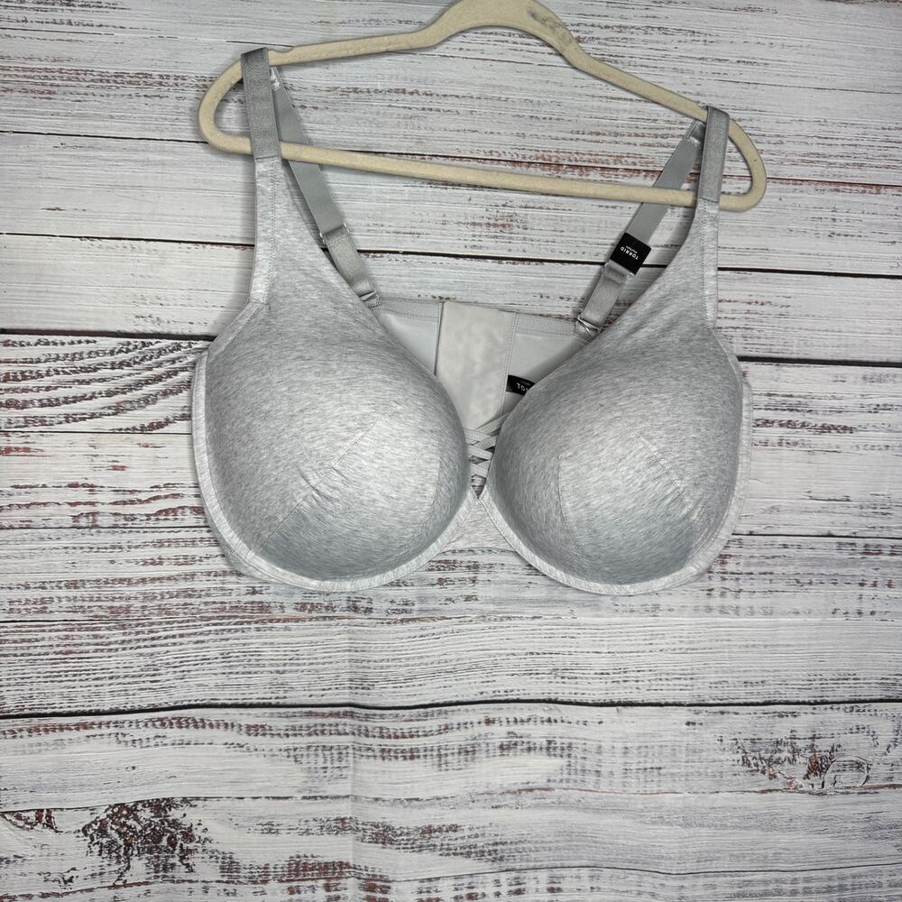 Torrid XO Plunge Push-Up Bra Grey NWT 44F - Picture 2 of 4